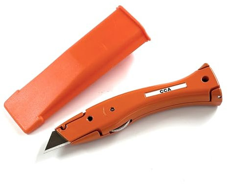 CCA Orange Carpet Cutter Tool with Orange Holder for The Professional and DIY Installer
