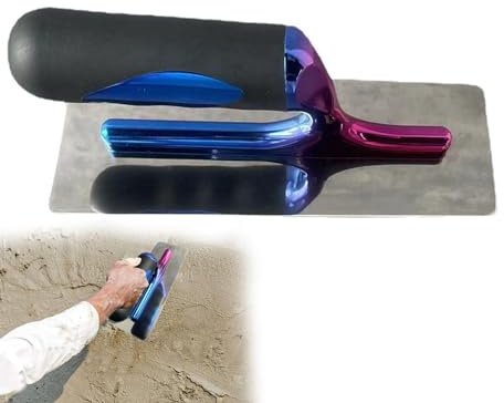 Concrete Trowel – Coloured Plaster Tools for 200 mm Walls, Flat Finishing Trowel, Plastering for Plasterboard in Cement and Concrete, Plasterboard for Walls