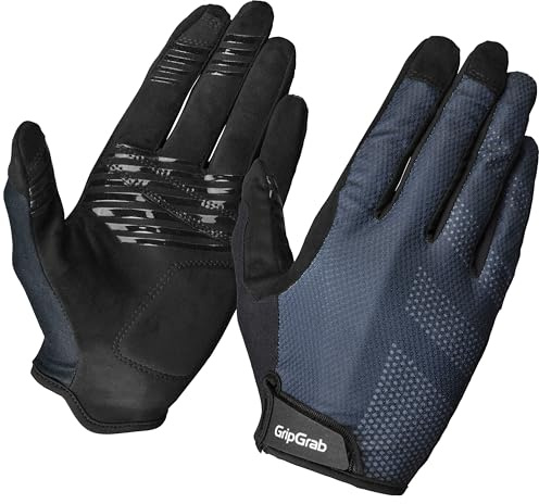 GripGrab Ride Lite Sommer MTB Gravel Handschuhe Langfinger Gepolstert | Vollfinger Fahrradhandschuhe für Mountainbike & Gravel - Polsterung auf der Handfläche - Klettverschluss - Touchscreen