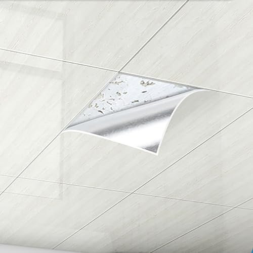 MLYAYE Deckenpaneele Deckenplatten Glatte Vinyl-Deckenfliesen, 10er-Pack, Selbstklebende Deckenfliesenaufkleber für Schlafzimmer, Küchen und verschleißfeste dekorative PVC-Decken- und Wandfliesen(#2)