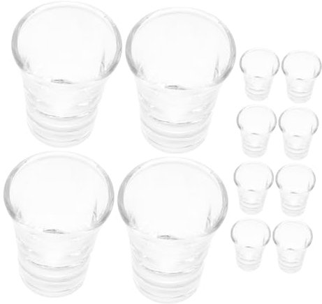 Ciieeo 24pcs Glass Communion Cups Set 10ml Small Bell-Shaped Christian Glass Holy Water Cups for Standard Communion Trays Religious Ceremonies Church Services