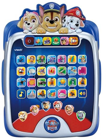 Vtech PAW Patrol Luminous Learning Tablet - Interactive Tablet with Keyboard, Sounds and Light - Includes Games and Learning Functions on Letters, Numbers and Memory - For Children Aged 3-7 Years