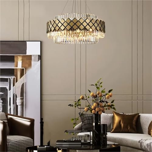 Lámpara de araña LED Moderna Art Deco de diseño Transparente con iluminación LED, luminaria de suspensión Lustre para Comedor