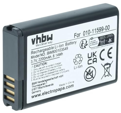 vhbw Battery compatible with Garmin Virb Elite E2GR GPS Navigation System Sat Nav (2200 mAh, 3.7 V, Li-Ion)