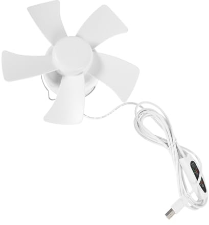 CVUTOVO Ventilatore Personale Portatile USB Ventilatore per Camper e Campeggio Timer Integrato e Installazione Facile per Stanze Piccole e Esterno Sospeso