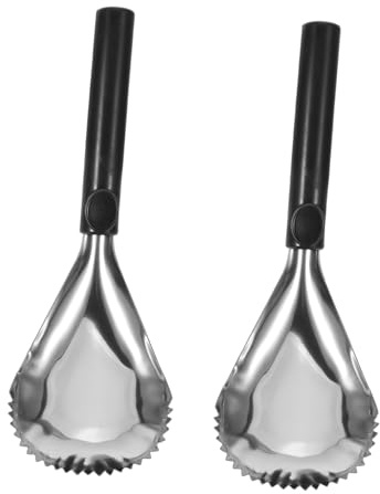 IMIKEYA Lot de 2 Cuillères Grattoir à Citrouille en Acier Inoxydable, Outil Manuel pour Évider Légumes, pour Décoration Automne Cuisine