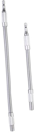 Sewroro 2pcs Flexible Drill Bit Extensions Metal Connecting Rods for Electric Drill and Screwdriver Bendable Adapter for Narrow Space Screw Driving