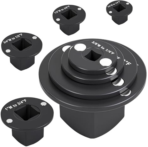 Uadme 4tlg Stecknuss Adapter, Kohlenstoffstahl Antriebs-Adapter für Ratschen & Schlagschrauber, 1/4 auf 3/8, 3/8 auf 1/2, 1/2 auf 3/4, 3/4 auf 1 – Steckschlüssel Adapter für Enge Räume