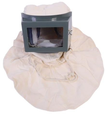 Marhynchus Capot de Sablage, Casque de Sablage, Couvre-tête de Sablage avec Toile Lourde, Verre de Visualisation Transparent pour le Polissage, la Peinture, le Ponçage, L'époussetage