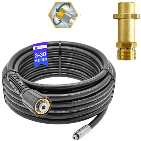 M&M Smartek manguera desatascadora 10 m boquilla giratoria, para Kärcher | Kit desatascador con manguera, adaptadores y boquillas según variante; comprobar conexiones, presión, contenido y equipo.
