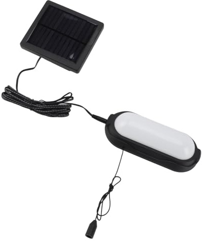 Dioche Luz Solar de Garaje Luz Colgante Solar de Cobertizo LED con Energía para Exteriores para Garaje, Patio, Gallinero, Granero - Ahorro de Energía e Impermeable, Conveniente Interruptor de Cable