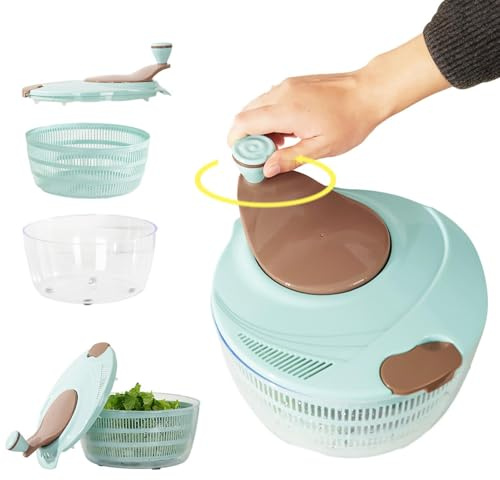 Genikeer Essoreuse À Laitue, Grand Bol de Cuisine avec Passoire, Essoreuse Légumes Et Fruits, pour Préparation Repas, Réception, Salade Et Légumes Crispants, Cuisine Et