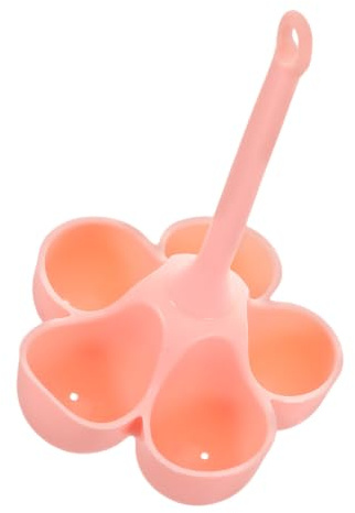 KAJNBN Cuociuova in Silicone Rosa 5 Fori per Uova al Vapore, Design Multifunzionale per Cottura Sana di Uova e Alimenti in Cucina