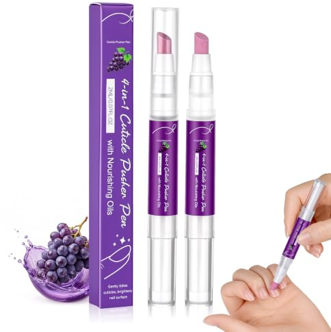 Beugo nageloljepenna, nagelolja nagelvård penna nagelvårdspenna 2 ml × 2 st | Nagelvårdspenna av spruckna och torra naglar, nagelbandsborttagare penna mild peeling för daglig vård och resor