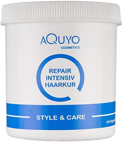 Haarkur mit Arganöl und Mandelöl für sehr trockenes, geschädigtes und strapaziertes Haar (750ml) | Intensivkur für die Haare, Haarmaske ohne Silikone und Parabene