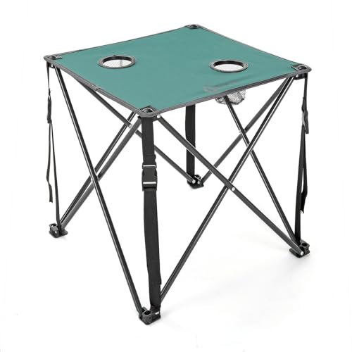 ARROWHEAD OUTDOOR 26 in Portable Camping Folding Table, 2 Cup Holders