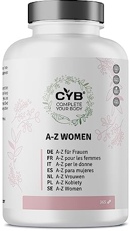 CYB Complete Your Body Multivitamin für Frauen – 365 Tabletten (1 Jahresvorrat) – Laborgeprüft – Hochwertiger Komplex aus Vitaminen & Mineralstoffen (Basis - Knochen & Immun)