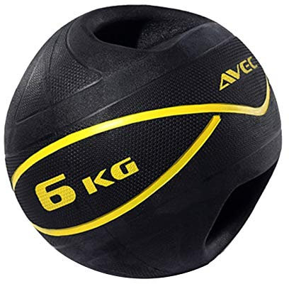 Medizinbälle Doppelgriff Gummi Elastische Medizinkugel, Aerobe Fitnesskugel, 3kg / 4kg / 5kg / 6kg / 7kg / 8kg / 9kg / 10kg (Size : 6kg/13.2lb)