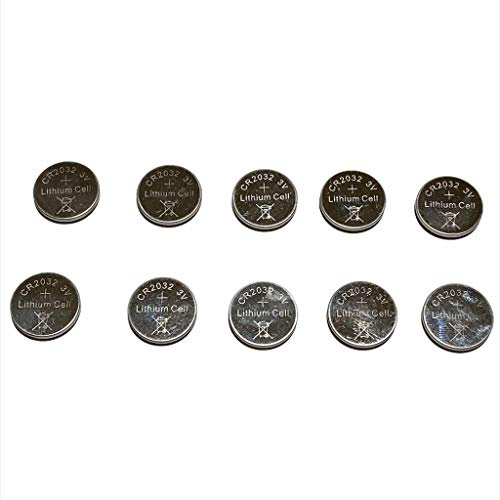 BATTERIE ALCALINE PILE STILO MINISTILO BOTTONE TELECOMANDO AAA 23A AA CR2032 DI RICAMBIO PER ANTIFURTO FP-TECH (Set 10 Batterie CR2032)