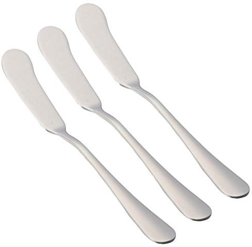 ETREXONLINE 3 Buttermesser 16,5 x 2 cm Edelstahl 18/0 Schlichtes Und Elegantes Design