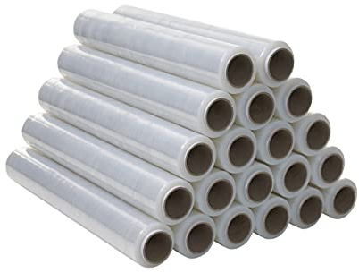 OFITURIA transparent film Para Embalar (20 UNIDAD) Rollo plastico transparent med 0,5 x 200 m industriell embalaje - Rollo Papel Stänkbar film manuell och Elastico