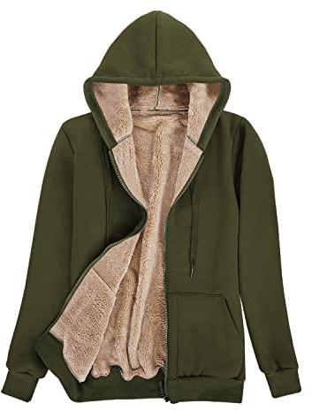 UMIPUBO Felpa Donna con Zip e Cappuccio Flanella Caldo Hoodie Cerniera Donna Cappotto Peluche a Manica Lunga con Tasche Sweatshirt Felpe in Pile con Cappuccio Giacca Outwear Donna Invernale