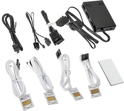 Lian Li UNI HUB SL-INF Controller – RGB- & Lüftersteuerung für UNI FAN SL-INF, L-Connect 3, bis zu 16 Lüfter, ARGB & PWM Hub, Weiß