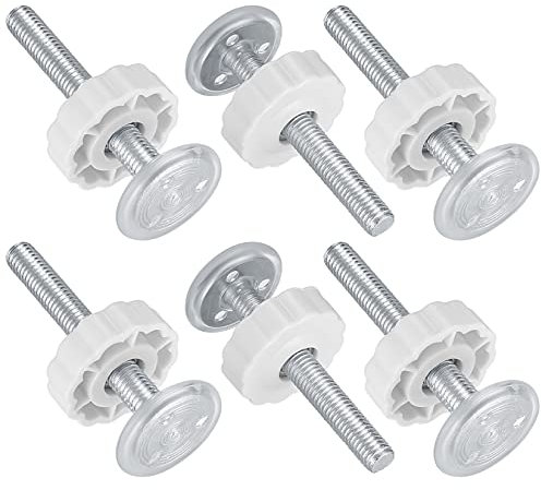 6 Stück Druckschrauben für Kindergitter Haustier Baby Gate Gitter, M10 Spindelstangen Druck Gewindespindelstangen Schrauben, für Haustier Treppengitter (silbrig, M10x80mm)