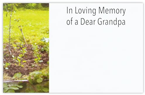 celloexpress In Loving Memory Grandpa (Gardening) Flower Message Cards - 60mm x 90mm - Bereavement Florist Card Sympathy Condolences Notes (Pack of 10)