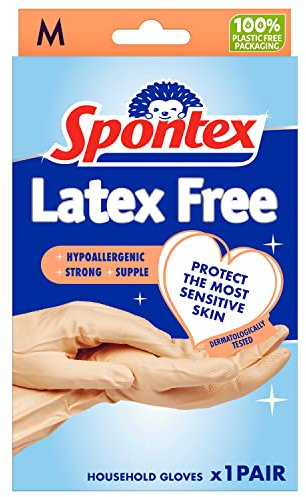 Spontex Latex Free Gloves Size Medium 1pk