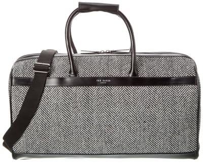 Ted Baker London Andersn Reisetasche mit Fischgrätenmuster, Schwarz, Schwarz, Einheitsgröße
