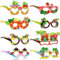 Sommerfest Fotorequisiten 8er Lustige Party Brillen Foto Booth Props Requisiten Maskerade Masken Kostüm Dekoration für Erwachsene Karneval Fasching Ball Geburtstag Hawaiian Tropische Party