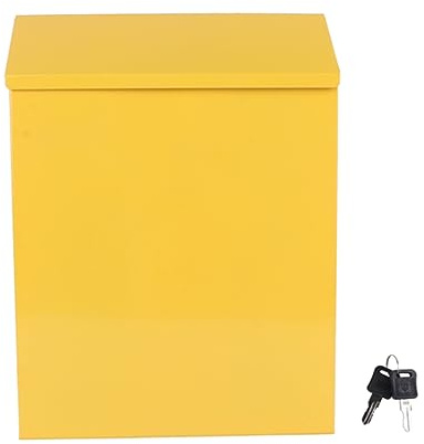 CUBANE Post Box, Wall Mounted Letterbox, Letter Boxletterbox Metal Mailboxes Mounted Key Post Lock Letter Locking Donation Mailbox Wall Suggestion Mail Drop Mount Outside Ballot Vintage Mailbox