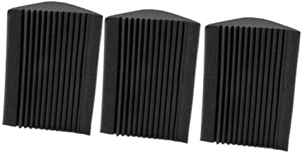 TOYANDONA 3pcs Black Gear Shape Sound Absorbing Tiles Sponge Bass Traps for Indoor Music Space, Effective Absorption of Indoor Reverberation and Soundproofing Wedges