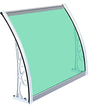 OOzie Tettoia per Finestra Curva, Tenda da Sole Esterna Fissa in Policarbonato, Design Moderno, Resistente alla Pioggia d'Acqua UV (Dimensioni : 60x150cm) (80x120cm)