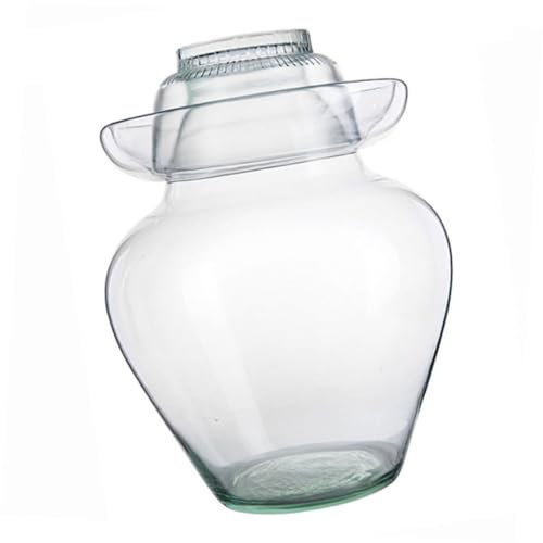 IMIKEYA Glasgefäß Glas Topf Zum Einlegen Versiegeltes Kimchi Gefäß Mit Wasserdichtem Deckel Für Sauerkraut Und Pickles 10 Jin Fassungsvermögen