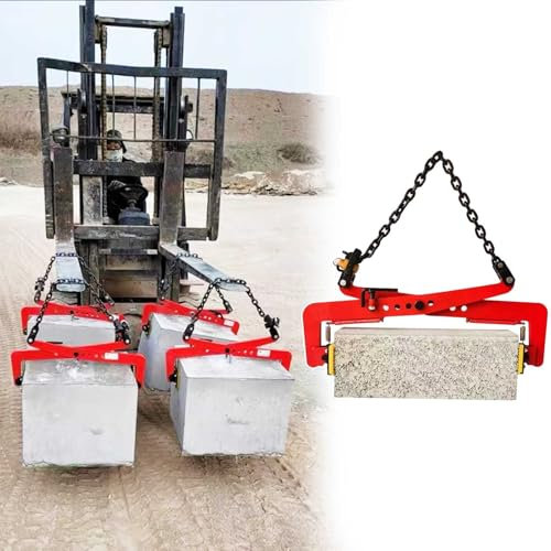 Bordsteinzange Hängendes Ketten-Granithebewerkzeug - Handhabung, Heben und Transportieren, Vertikale Hebeklemmen, Versetzte Zange für Marmor, Aluminium/Stein/Glasplatten(L (600kg))