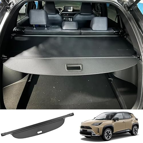 NBVGFGDF Auto Einziehbarer Laderaumabdeckung Kofferraum Hutablage, für Toyota Yaris Cross 2023 Auto Laderaumabdeckung Rollo Ablagen Kofferraum Schutz Abdeckung