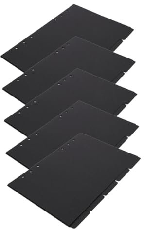 FUNOMOCYA 5stücke Teiliges Trennblätter Aus Papier Mit Index-tabs Für Effiziente Organisation Ordnern Und Notizbüchern Wiederverwendbar Und Beschreibbar Für Schule Und Büro