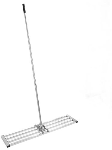 Rasen-Nivellierrechen, 47,2 X 10,2 Zoll, Robuster Rasen-Nivelliergerät aus Edelstahl, Rasen-Nivelliergerät für Garten, Golfplatz, Bauernhof, Hinterhof