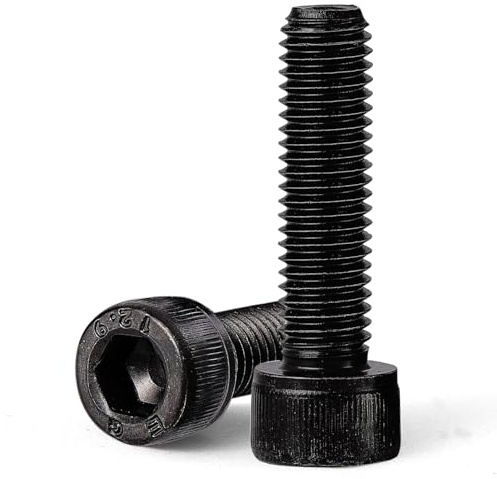GuoYomm 5 Stück M12 x 60mm Zylinderschrauben mit Innensechskant, 12,9 Grad Kohlenstoffstahl, Innensechskant Schrauben Vollgewinde, DIN 912, Schwarzes Oxid