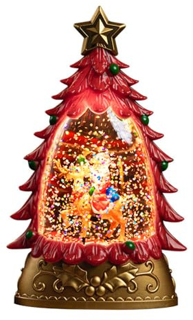 Weihnachts Schneekugel Laterne, Fallende Schneekugel Lichter, Globus Nachtlicht LED Beleuchtete Weihnachts Dekoration für die Heimdekoration