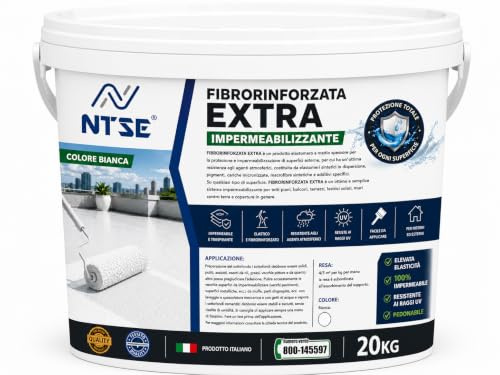 FIBRORINFORZATA EXTRA - GUAINA LIQUIDA IMPERMEABILIZZANTE (BIANCO, 1 KG)