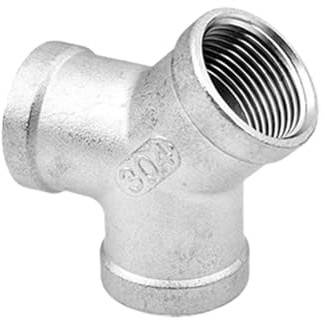 Connettore per Tubo a 3 Vie, DN20(1,9 cm) in Acciaio Inox a Y con Filettatura Femmina per Tubo Flessibile per Acqua, Connettore per Tubo Acqua per Acqua/Olio/Gas, Confezione da 1