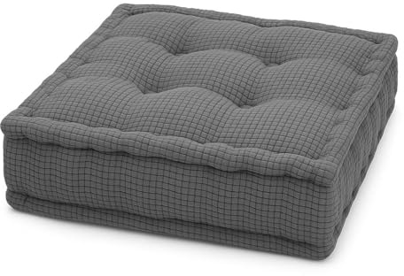 Fleece Armchair Booster Cushion Large Square Booster Seat Pad Dining Chair Thick Firm Cushion, Ideal for Home, Office, Garden, Pregnancy, Maternity, Elderly, Post Surgery (Grey)