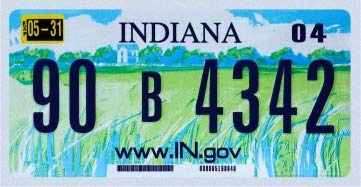 OPO 10 - USA Autokennzeichen - Metallreplik 30x15 cm: Indiana (C18)