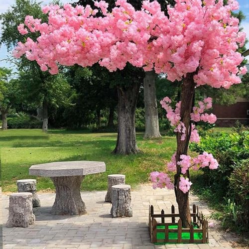 Cerisier Artificiel Portable Durable Multi-Usages Grand Arbre à Fleurs Japonais Rose pour La Maison Le Bureau La Chambre à Coucher,A,250 * 200cm