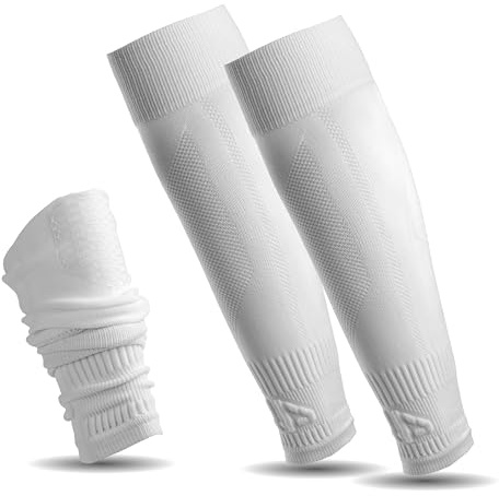 Stutzen ohne Socken mit Silikon Grip für Fußball – Ready for Sport – 1 Paar Sleeve Stutzen für Schienbeinschoner – rutschfest, leicht, flexibel – Soccer Tubes für Herren, Damen, Kinder – One Size