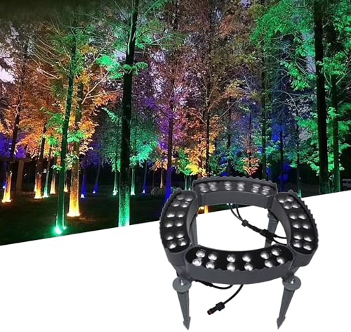 CYHTYM Luce per esterni a forma di palma, faretto da giardino, estensione wireless, cambio colore automatico in 5 secondi(4 SETS)