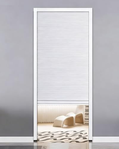 Porta a Soffietto da Interno Porte Scorrevoli Pieghevoli Senza Foratura, Porta Divisoria Interna Bianca, Cancello Retrattile Personalizzabile Larghezza 60 80 100 120 180 cm(90x210cm (35.4x82.7in))